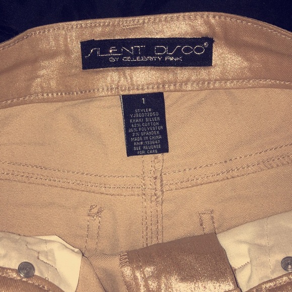 Silent Disco Gold Metallic Shorts - Picture 3 of 3